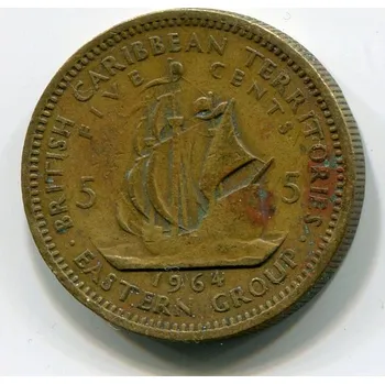 Britská východokaribská teritoria. 5 cents 1964.