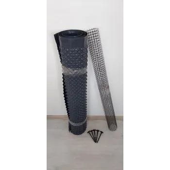 Krycí plachta Barigadi Sada k betonovému záhonu 100x100 cm, vysoká (nopová fólie, síť proti krtkům, kotvy)