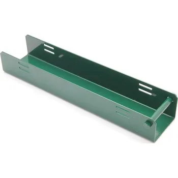 Příslušenství pro plot Držák podhrabové desky 300x40 mm, na hranatý sloupek, ZN+PVC mechová zelená