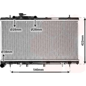 Chladič motoru Chladič, chlazení motoru VAN WEZEL 51002059