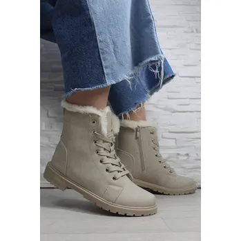 Dámská zimní obuv Dámské workery 3804 Barva: bežová, Velikost: 37