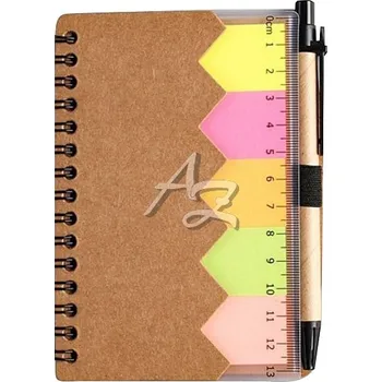 Zápisník zápisník spirála 10x13,7cm, 70listů, s propiskou