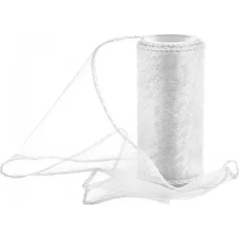 Organza obšitá 12cm/9m - bílá - 240001