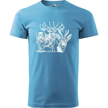 Tričko - Jelen Barva: Tyrkysová (44), Velikost: 158 cm/12 let, Střih: Dámské