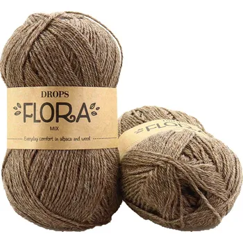 Příze Drops Flora MIX 08 hnědá