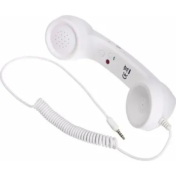 Sluchátko k mobilu | retro sluchátko, pro Android a iPhone - Bílá