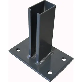 Příslušenství pro plot Patka pro montáž sloupku na betonový podklad, pro sloupek 60x40 mm, antracitově šedá