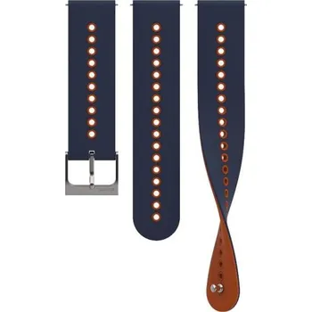 Řemínek na hodinky Suunto Řemínek Urban 4 Silicone Granite Blue/Orange S L pro Suunto 9 Peak a kompatibilní + DÁREK