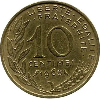 FRANCIE. 10 centimes 1968.