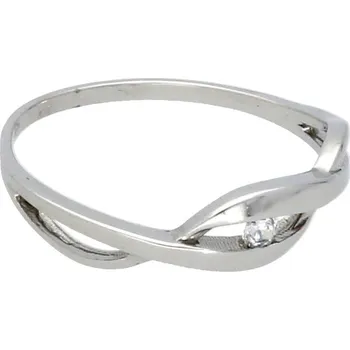 Šperk Goldstore Stříbrný prsten propletené linie Velikost: 52