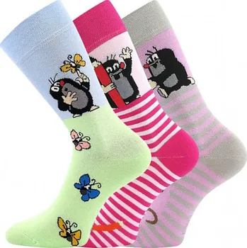 Ponožky unisex společenské Boma KR 111 3 páry (zelené, růžové, fialové), 39-42