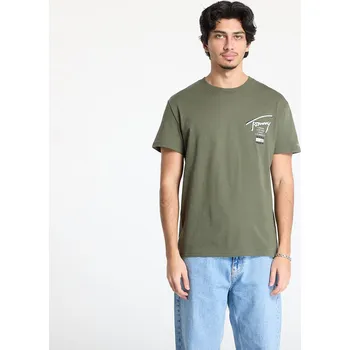 Pánské tričko Tričko Tommy Jeans Regular Tommy Signature Tee Green M