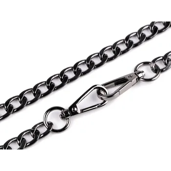 Řetízek Řetízek plochý na kabelky s karabinou délka 113 cm