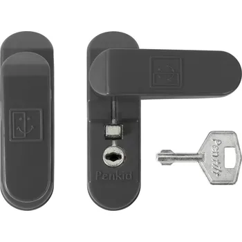 Nábytkové kování PD - Otočná západka s uzamykáním ANT - Antracit (RAL7016)