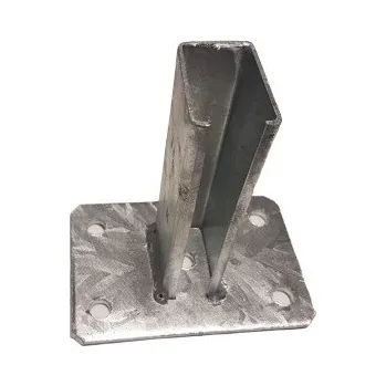 Příslušenství pro plot Patka pro montáž sloupku na betonový podklad, pro sloupek 60x40 mm, žárově pozinkovaná
