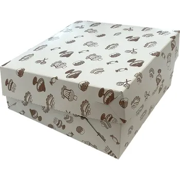 Jednorázové nádobí Dortová krabice s motivem Smart 28 x 28 x 11 cm, FSC Mix