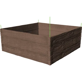 Vyvýšený záhon Barigadi Vyvýšený záhon 200x200 cm hnědý