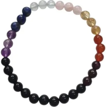 Drahý kámen Čakrový náramek s onyxem, 6 mm