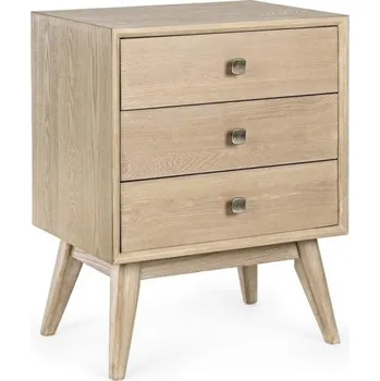 Noční stolek BIZZOTTO noční stolek ALANNIS se třemi šuplíky 0745833