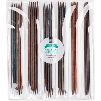 Jehlice Sada ponožkových jehlic Drops Romance, dřevěné