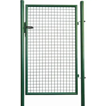 branka Zahradní branka, šířka 100 cm, výška 180 cm, kulaté profily, dózický zámek, mechová zelená