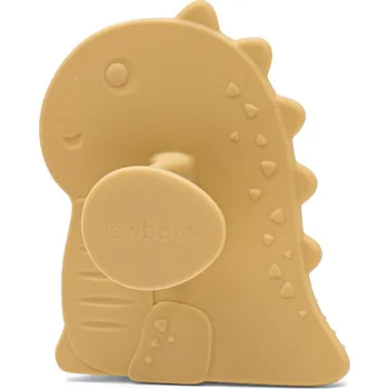 Hračka pro nejmenší Dětský silikonový koupelový kartáč New Baby béžový