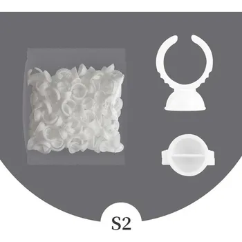 Péče o řasy a obočí Držák lepidla pro prodlužování řas | kosmetické potřeby 100 ks - WhiteS2