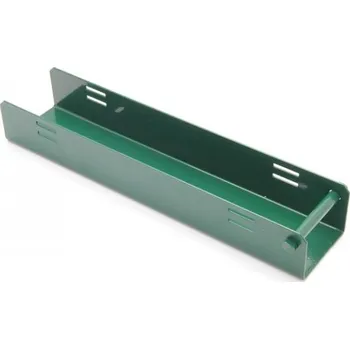 Příslušenství pro plot Držák podhrabové desky 300x50 mm, na hranatý sloupek, ZN+PVC mechová zelená