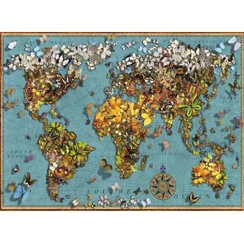 Puzzle RAVENSBURGER Puzzle Motýlí svět 500 dílků