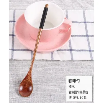 Příbor Dřevěná lžička na čaj - Lotusová - 06