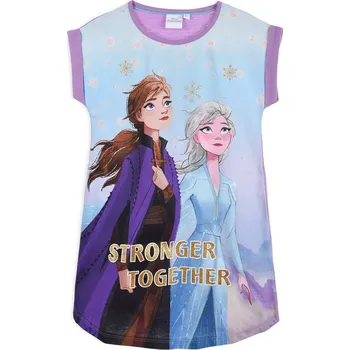 Dívčí pyžamo Dívčí noční košile DISNEY FROZEN STRONGER fialová Velikost: 98