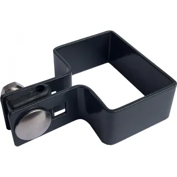 Příchytka panelu ke sloupku 60×40, koncová, antracitově šedá Tloušťka drátu plotového panelu: 6 mm