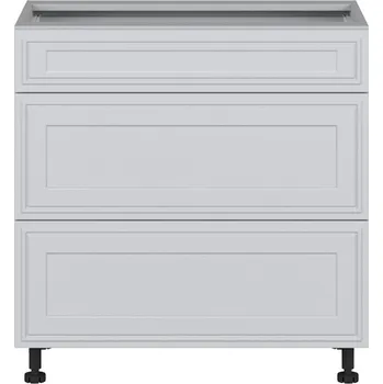 Kuchyňská skříňka Black red white Spodní kuchyňská skříňka se 3 zásuvkami Verdi D3S-80/82/2SFB Barva korpusu skříněk: Černá mat, Zvolte barvu dvířek: Mističná mat