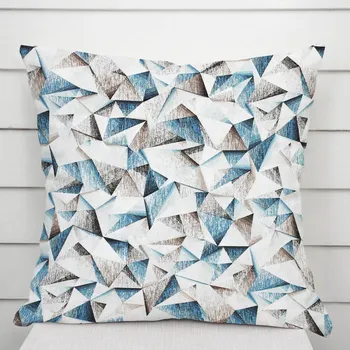 Povlak na polštářek Dekorační povlak na polštář Porto PRT-007 Modro-hnědé krystaly 50 x 60 cm