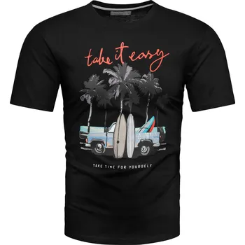 Pánské tričko Recea Pánské tričko s krátkým rukávem Ahuru černá M