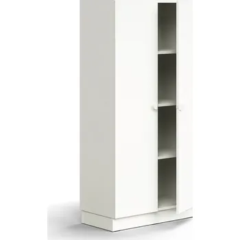 Policová skříň Policová skříň QBUS, 3 police, sokl, úchytky, 1636x800x420 mm, bílá