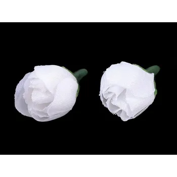 umělá květina Umělý květ růže 2 cm, bílá