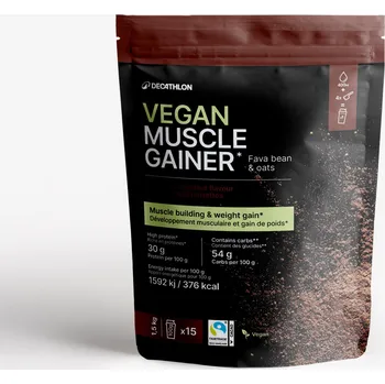 Protein CORENGTH Proteinový nápoj v prášku Vegan Muscle Gainer 1,5 kg oříšek a čokoláda