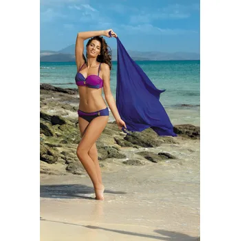 Dámské plavky Liliana Royal Blue-Memory plavky M-259 Královská modrá s tmavě růžovou (13) - Marko S