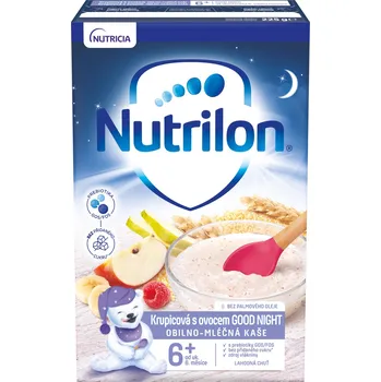 Dětská kaše Nutricia Nutrilon Good Night Kaše obilno-mléčná 225 g krupicová  s ovocem