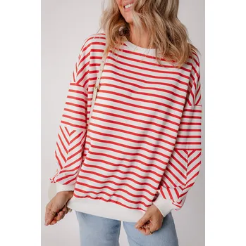 Dámská mikina OMG Dámská mikina bez zapínání Dembar bílo-červená S