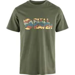 tričko pánské bavlněné FJÄLLRÄVEN Multicolor Logo T-shirt M Laurel Green - XL