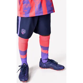 Chlapecké oblečení KIPSTA Dětské fotbalové kraťasy Viralto Kids 12 LET FIALOVÁ|MODRÁ