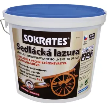 barva a nátěr na dřevo SOKRATES SEDLÁCKÁ LAZURA ČIRÝ 2KG