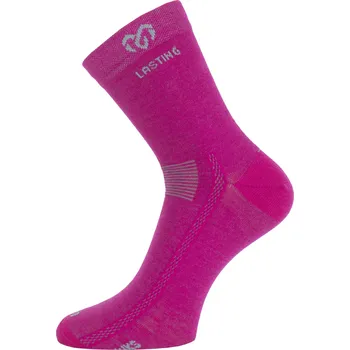 Dámské ponožky WKS merino ponožky - Růžová 408 / (38-41) M / Růžová