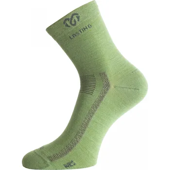 Dámské ponožky WKS merino ponožky - Zelená 608 / (42-45) L / Zelená