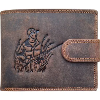 Peněženka Fansport Kožená peněženka Myslivec Hnědá