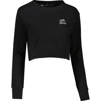 Dámská mikina Dámská crop top mikina ALTISPORT BYB/ALW056BY131 ČERNOBÍLÁ XXXL