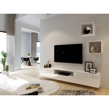 Obývací stěna MOB Berny 32 (bílá + bílý lesk)