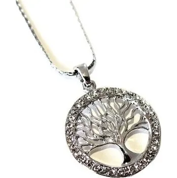Náhrdelník Náhrdelník STROM ŽIVOTA Swarovski Rhodium - Crystal